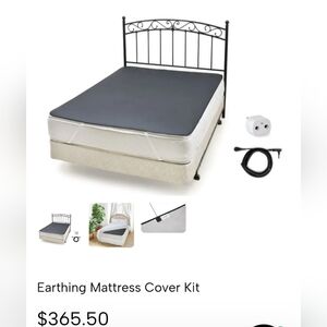 Earthing Mattress Cover Kit - Black.  King